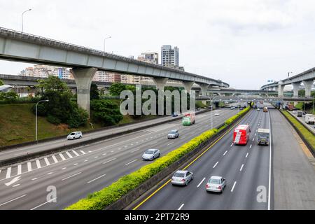 Lin Kou, Taiwan, 15 June 2022: National Highway number one in Taiwan Stock Photo