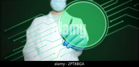 Business Man Presenting New Futuristic Technologies. Stock Photo