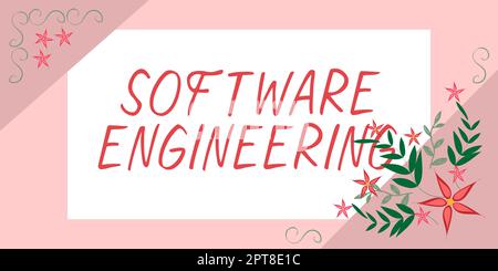 Conceptual caption Software Engineering, Business idea Program Development in Systematic Quantifiable approach Stock Photo