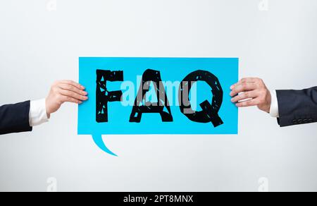 Conceptual display Faq, Business overview list of frequently asked ...