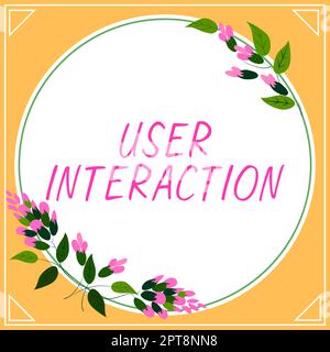 Inspiration showing sign User Interaction, Conceptual photo how the customer acts on the system and vice versa Man With Tablet Displaying S And Glowin Stock Photo