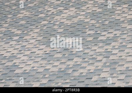 Flexible shingles of bitumen roofing surface. Background mosaic texture ...