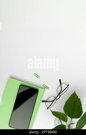 Multiple Assorted Collection Office Stationery Photo Placed Over Table Stock Photo