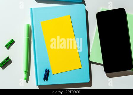 Multiple Assorted Collection Office Stationery Photo Placed Over Table Stock Photo