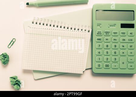 Multiple Assorted Collection Office Stationery Photo Placed Over Table Stock Photo
