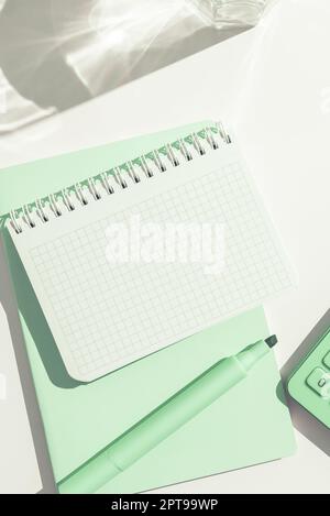 Multiple Assorted Collection Office Stationery Photo Placed Over Table Stock Photo