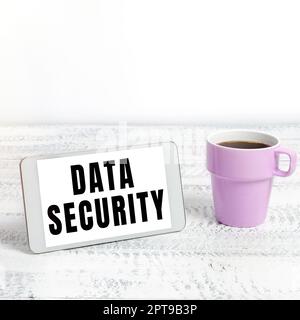 Handwriting text Data Security, Business idea Protected important personal data from unauthorized access Stock Photo