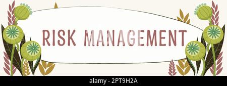 Text sign showing Risk Management, Business overview assessing and controlling future threats to the business Stock Photo