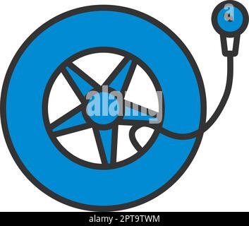 Tire Pressure Gage Icon Stock Vector