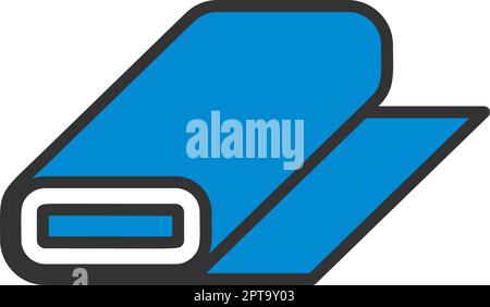 Tailor Cloth Roll Icon Stock Vector