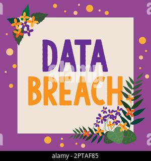 Handwriting text Data Breach, Business showcase security incident where sensitive protected information copied Stock Photo