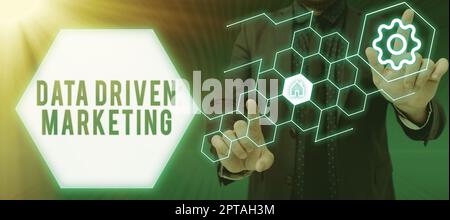 Inspiration showing sign Data Driven Marketing, Business concept Strategy built on Insights Analysis from interactions Stock Photo