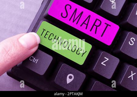 Conceptual display Smart Technology, Word for used to protect and prevent errors in hard drives Stock Photo