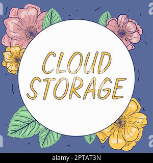 Handwriting text Cloud Storage, Concept meaning computing connect devices to cloud data on remote storage Stock Photo
