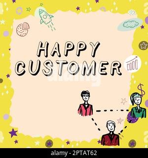 Text Caption Presenting Happy Customer Business Concept Highest