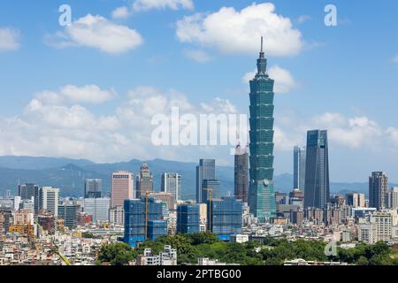 Taipei, Taiwan 28 September 2022: Taipei downtown city landmark Stock Photo