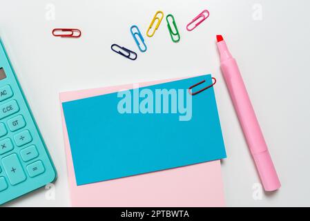Multiple Assorted Collection Office Stationery Photo Placed Over Table Stock Photo