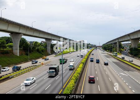 Lin Kou, Taiwan, 15 June 2022: National Highway number one in Taiwan Stock Photo