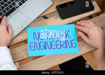 Conceptual display Network Engineering, Word for professional who has the skills to oversee the net Stock Photo