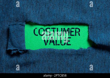 Handwriting text Costumer Value, Business approach Protect a computer system against unauthorized access Businessman Holding Futuristic Design Over Ha Stock Photo