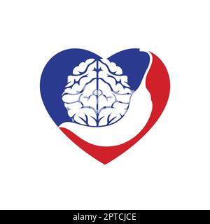 Chili brain vector logo design template. Spicy intelligence logo design concept. Stock Vector