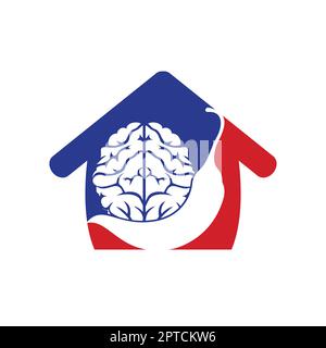 Chili brain vector logo design template. Spicy intelligence logo design concept. Stock Vector