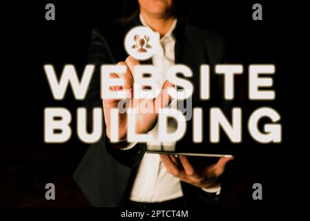 Handwriting text Website Building, Business idea site is constructed according to the clients needs Ambitious Businessman Holding Document, Going On S Stock Photo