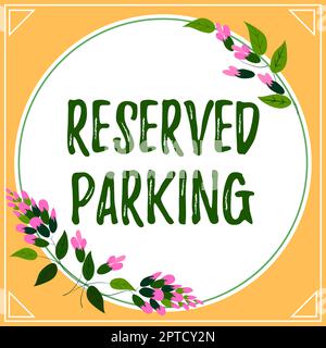 Writing displaying text Reserved Parking, Word for develop machines that can substitute for humans task Stock Photo