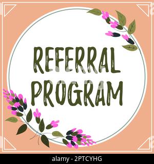 Writing displaying text Referral Program, Conceptual photo parking spaces that are reserved for specific individuals Stock Photo
