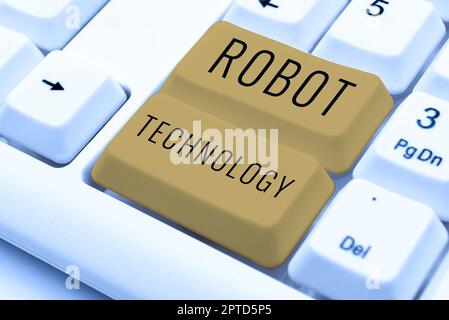 Text showing inspiration Robot Technology, Conceptual photo methods that sales professionals use to create revenue Stock Photo
