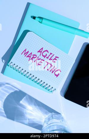 Text caption presenting Agile Marketing, Business concept anything that is kept secret or remains unexplained Stock Photo