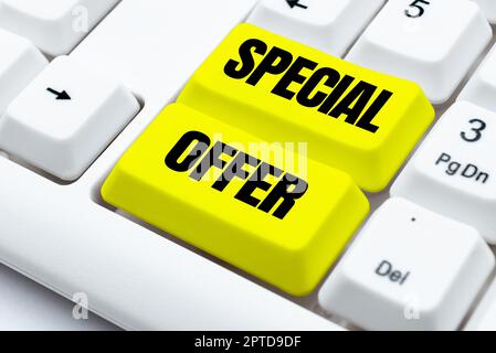 Text sign showing Special Offer, Business concept interdisciplinary subfield of computational linguistics Stock Photo