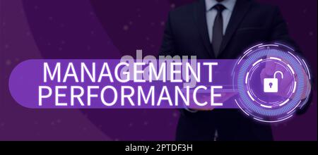 Conceptual display Management Performance, Business idea feedback on Managerial Skills and Competencies Stock Photo