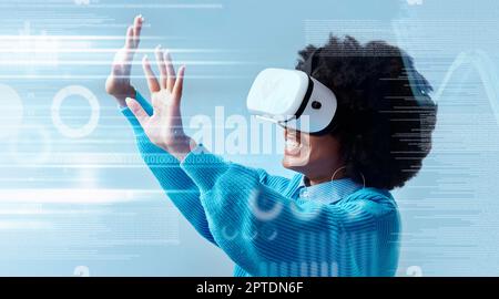 Premium Photo  Beautiful futuristic woman using virtual reality glasses in  the metaverse