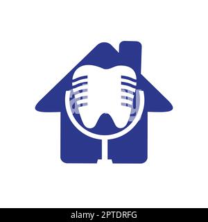 Dental podcast vector logo design template. Stock Vector