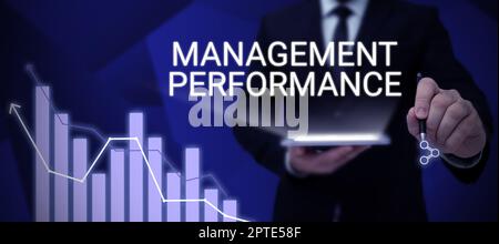 Conceptual display Management Performance, Business concept feedback on Managerial Skills and Competencies Stock Photo