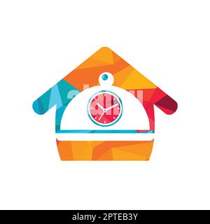 Food time vector logo design template. Stock Vector