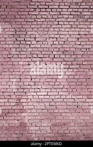 Square brick block wall background and texture. Painted in red Stock Photo