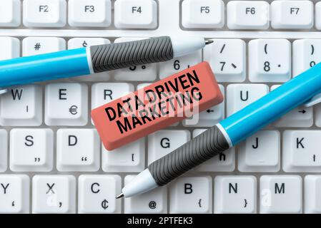 Inspiration showing sign Data Driven Marketing, Concept meaning Strategy built on Insights Analysis from interactions Stock Photo