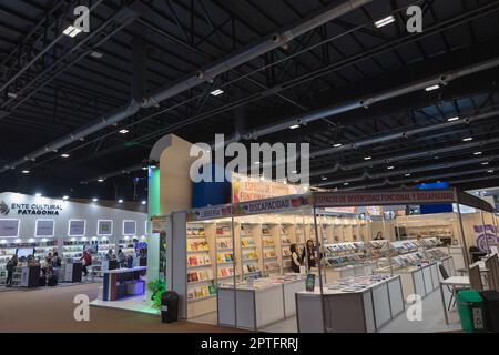 Buenos Aires, Argentina. 27th April, 2023. The opening ceremony of the 47th Buenos Aires International Book Fair was held until May 15 at the La Rural property, with more than two thousand scheduled activities. Book stand at the fair (Credit: Esteban Osorio/Alamy Live News) Stock Photo