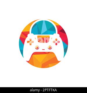Game shop vector logo. design. Shopping bag combination joystick icon vector design. Stock Vector