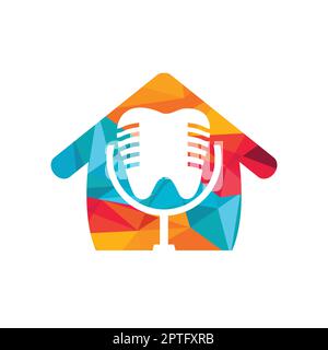 Dental podcast vector logo design template. Stock Vector