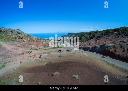 'Lunar landscape' on the Teno Upland (Paisaje Lunar En Teno Alto). Tenerife. Canary Islands. Spain. Stock Photo