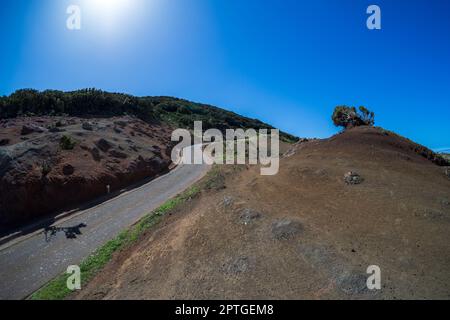 'Lunar landscape' on the Teno Upland (Paisaje Lunar En Teno Alto). Tenerife. Canary Islands. Spain. Stock Photo