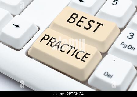 Text caption presenting Best Practice, Business concept Selective Focus Proven Ideas for Success and Effective Stock Photo