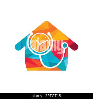Medical time vector logo design template. Health and medical or pharmacy logo concept. Stock Vector