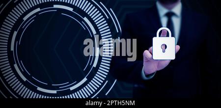Business Man Presenting New Futuristic Technologies. Stock Photo