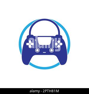 Game shop vector logo. design. Shopping bag combination joystick icon vector design. Stock Vector