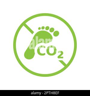 No carbon dioxide footprint vector sign Stock Vector