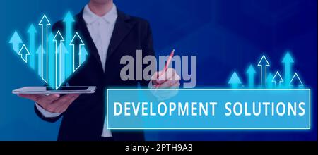 Writing displaying text Development Solutions, Internet Concept Efficient Planning based on the Company needs Stock Photo